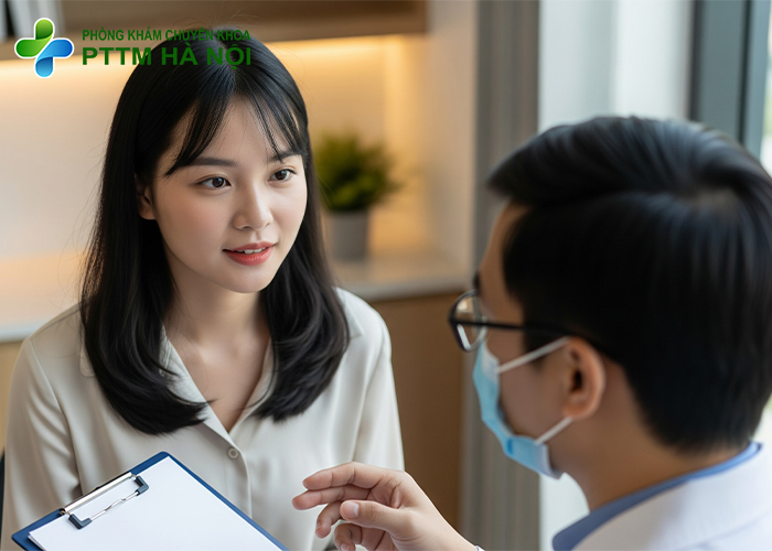 Khách hàng được tư vấn trước khi tiêm Botox