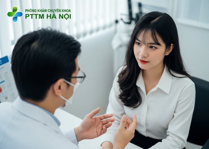 Bác sĩ tư vấn phương pháp tiêm botox cho khách hàng