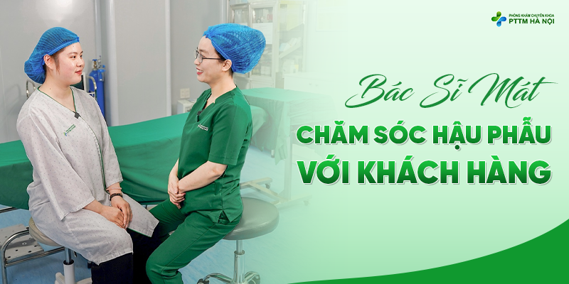 Bác sĩ Mát hướng dẫn chăm sóc sau độn thái dương cho khách hàng