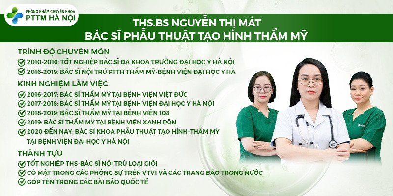 Trình độ chuyên môn và kinh nghiệm làm việc của Thạc sĩ, Bác sĩ Nguyễn Thị Mát.